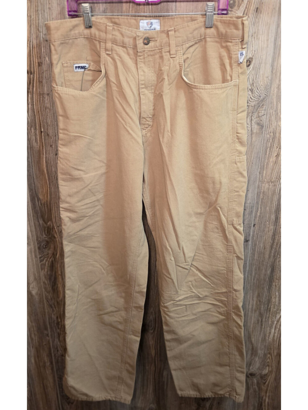 Tyndale FR Pants Size 35x34 Beige Canvas Flame Resistant Welding Oilfield Work